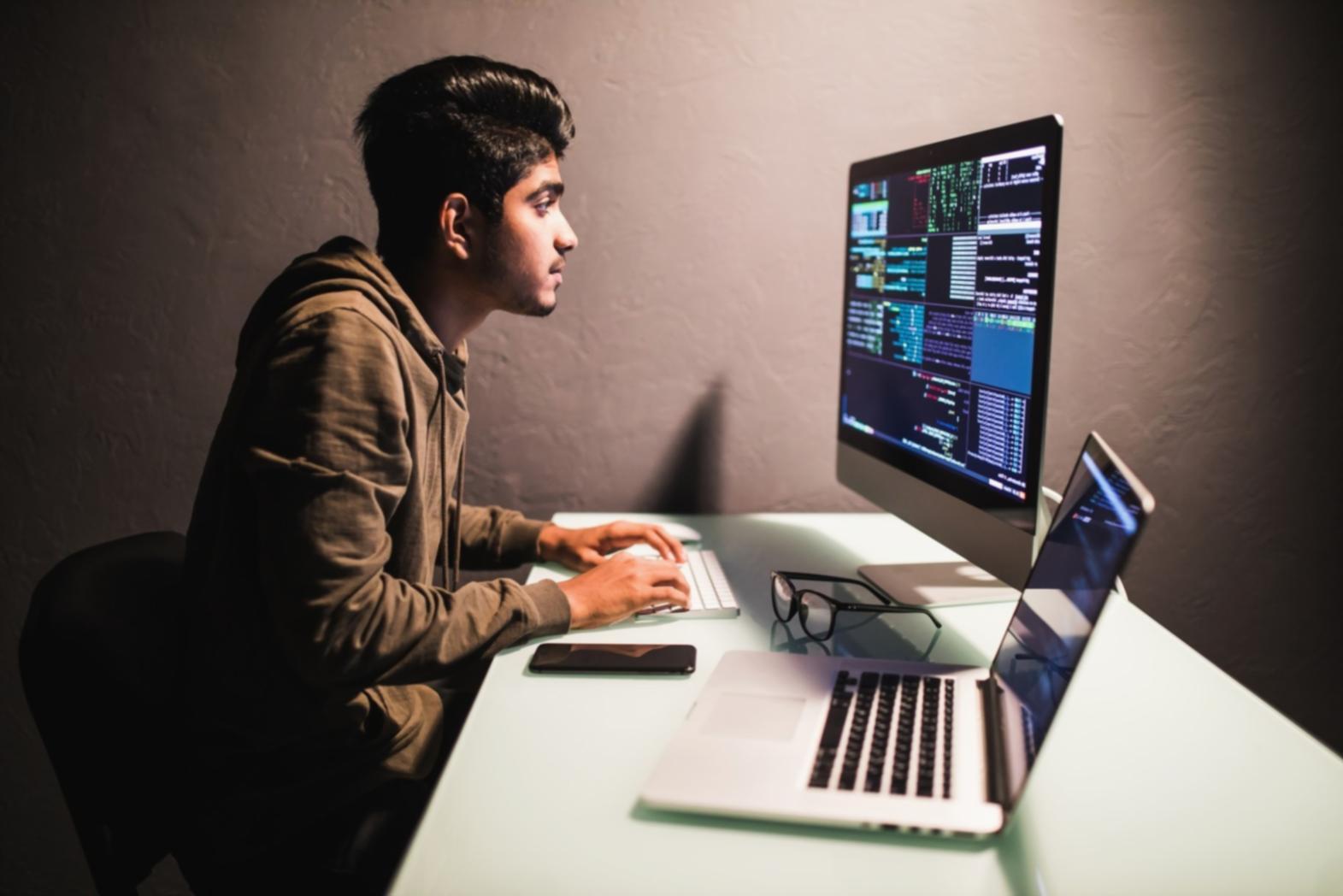 Mobile application testing on multiple devices showing debugging interface and quality assurance processes